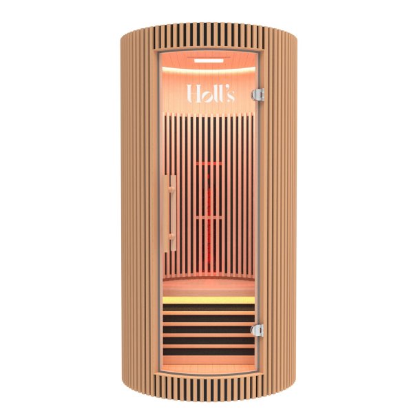 Sauna Moon Infrar&oslash;d Rund 1 plads tr&aelig;farve Holls